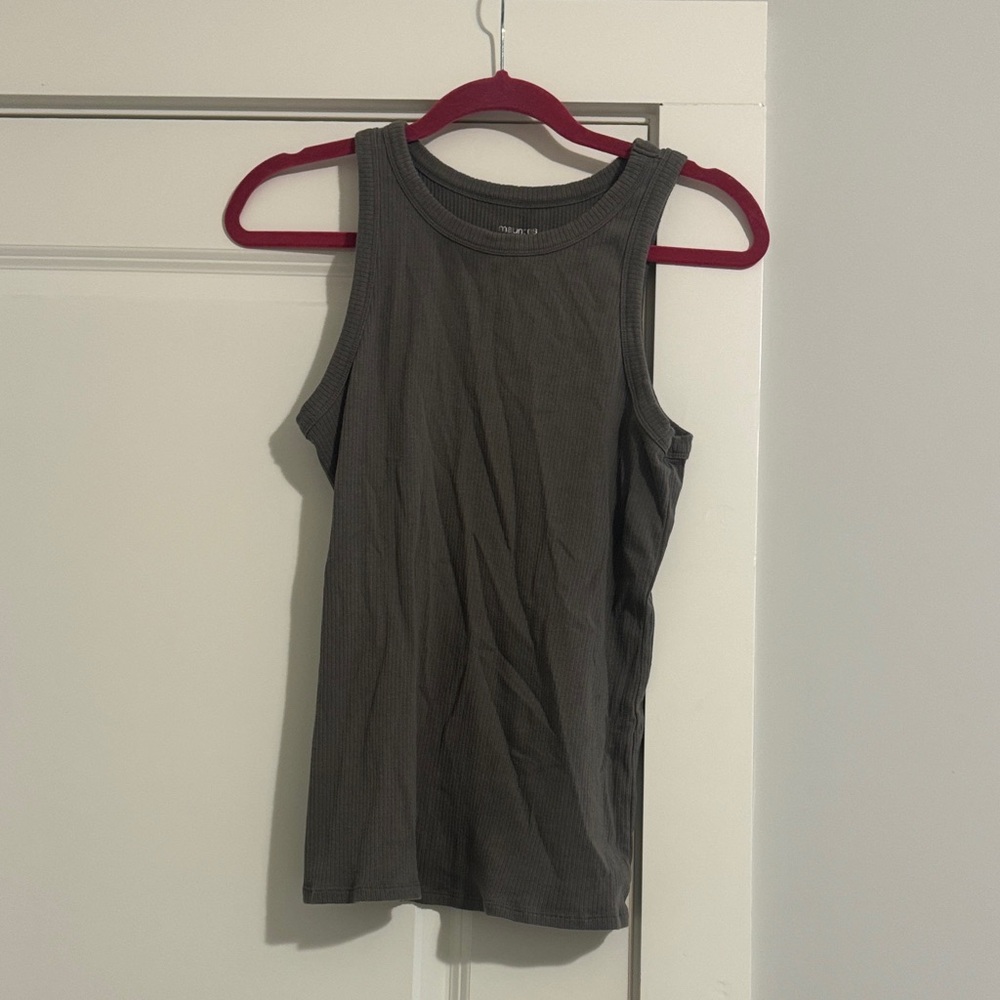 Maurices Charcoal Ribbed Tank Top